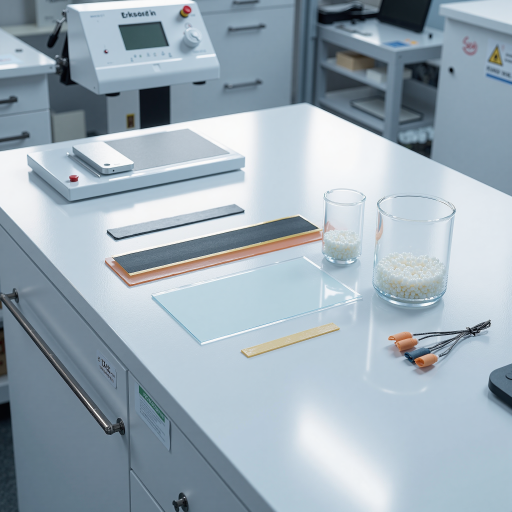 SEM日新产品展示，精密测量仪器，工业检测设备，白色包装，整齐摆放